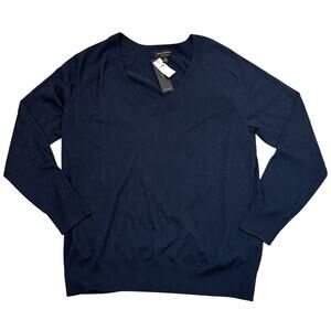 Banana Republic Forever V-Neck Sweater Women’s XL Cotton Blend Long Sleeve NWT